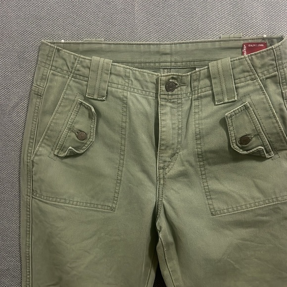 Vintage Levi’s Fatigue Boot Cut women jeans. Army green. - Picture 3 of 10